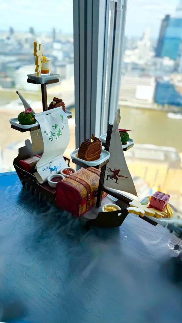 PETER PAN AFTERNOON TEA in London 🧚‍♀️

➡️ Follow London afternoon tea obsessive @welshclarebit for more high end eats

This may well be the London dining experience I’ve been dying to do for the longest time EVER! The Peter Pan 🧚 Afternoon Tea by @aquashard @theshardlondon is the epitome of luxury with its panoramic views, delicious treats and @veuveclicquot champagne, with delightful playfulness in the form of its drama in ode to the famous tale of Peter Pan! ❤️

Starting from £70pp, what I love about this tea is that for every one purchased, a donation is made to @greatormondst Hospital 🙏

If you go, let me know! 

[Invite via @joli_app] 

#afternoontea #afternoontealondon #afternoonteaparty #peterpan #theshard