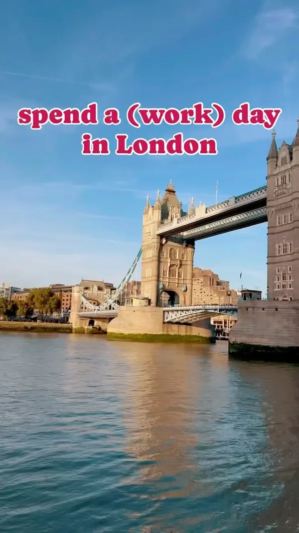 The video showcases a day in London, focusing on a meal at Smashing Plates, a Greek street food restaurant near Tower Bridge.  Various gyros, fries, and a Greek salad are shown. The presentation emphasizes freshness and abundance. Dietary information isn't explicitly stated, but vegetarian options are visible on the menu screen. The main focus is on enjoying a meal in a vibrant location.