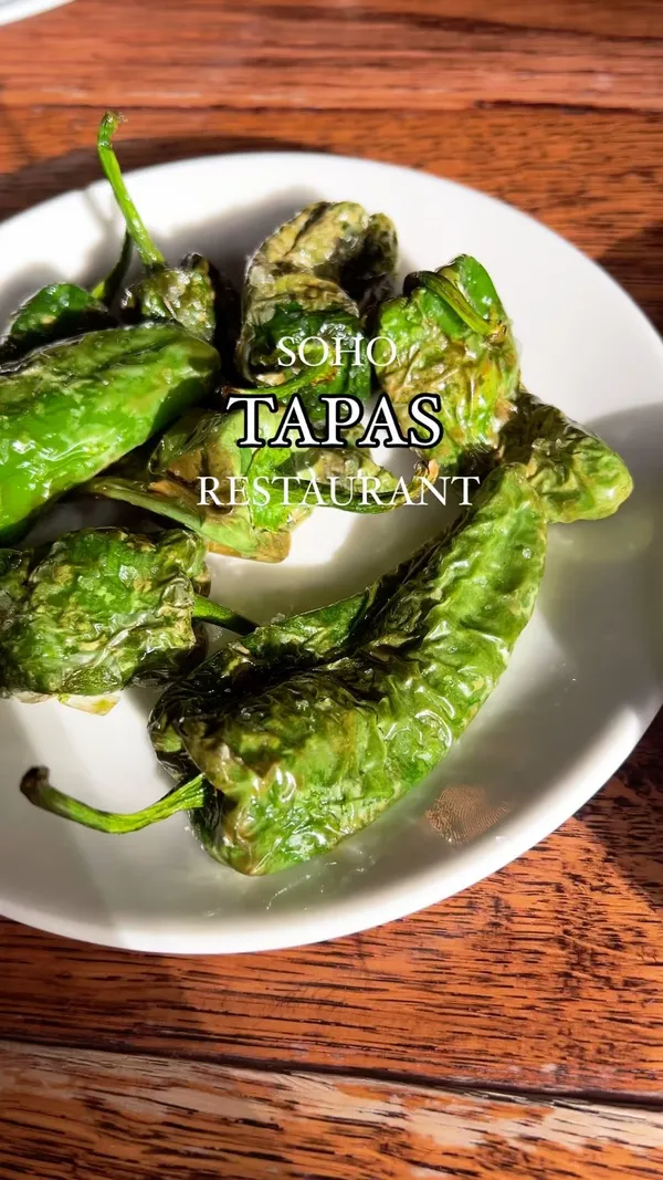 The video showcases a meal at Ember Yard restaurant in London.  The setting is a modern tapas restaurant. Various tapas dishes are presented, including Padron peppers, prawns with croquettes, heirloom tomato salad, yellowfin tuna, grilled secreto Iberico, Rubia gallega pinchos, grilled asparagus, and a coffee cheesecake.  The presentation focuses on visually appealing close-ups and overhead shots of each dish, highlighting the colors and textures. No specific dietary information is provided. The primary focus is on the visual presentation of the food and is a meal showcase.