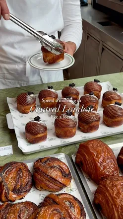 Morning in Central London: Enjoy pastries at Corner Shop, Toklas Bakery, and coffee at Watchhouse near Somerset House.