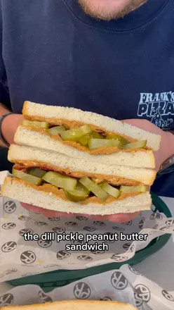 Peanut Butter Pickle Sandwich with Bacon at Pickle & Rye, Sheen Food Fest, Richmond, London.