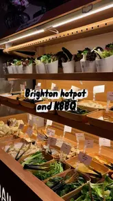 Hotpot and Korean BBQ buffet at OFC Daiu in Brighton, featuring sushi, marinated meats, and delicious dipping sauces.
