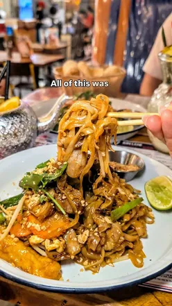 Delicious Pad Thai from Zaap Thai Street Food in Newcastle, part of their affordable weekday meal deals.