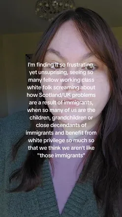 Reflection on Scottish heritage and the fight against racism, highlighting the importance of intersectional veganism.