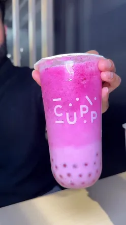 Freshers week event at CUPP Bubble Tea in Manchester with free boba and drink discounts for students.