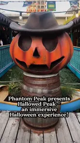 Visitors enjoying an immersive Halloween experience at Phantom Peak, Canada Water, with live characters and interactive theatre.