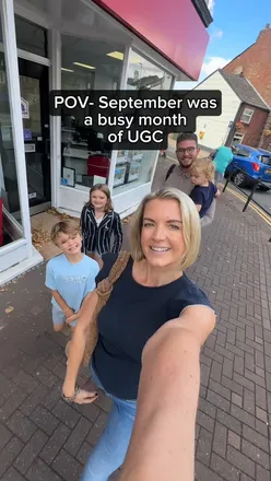 UGC creator filming TV ads in Kent, excited for upcoming campaigns and Christmas content.