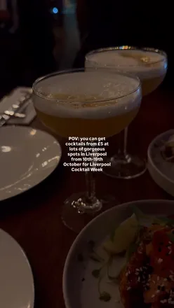 Delicious cocktails from Liverpool Cocktail Week, featuring drinks from Cosy Club and Roxy Ballroom.