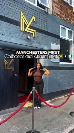 Caribbean and African buffet at MCR, showcasing diverse cultural dishes in Manchester's vibrant food scene.