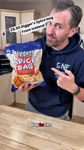 A spice bag for two from Iceland, priced at £8.50, being reviewed for taste and value.