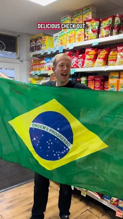 Delicious coxinha with golden exterior and creamy filling, enjoyed at @madeinbraziluk in Sneinton Market.