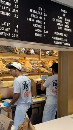 Delicious bacon, egg, and cheese bagel from It’s Bagels in Soho, London, perfect for foodies seeking new flavors.