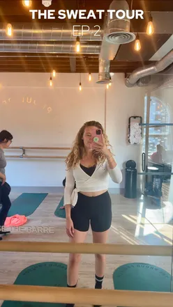 Influencer reviewing The Proud Project fitness classes in Chiswick for the Sweat Tour EP 2 with ClassPass.