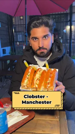 Delicious lobster rolls served at Clobster in Manchester, highlighting halal seafood options for food lovers.