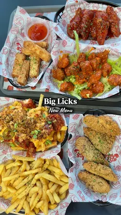 Delicious halloumi fries, Smasherella burger, and decadent desserts at Big Licks in Glasgow—foodie paradise! 🍔🍰