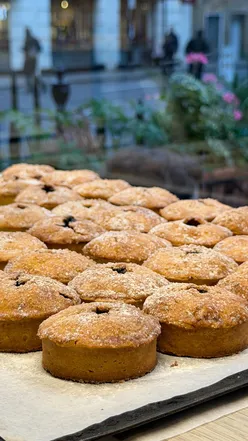Enjoying festive mince pies from August Bakery, Frankie's Bakery, and Miel Bakery in London.