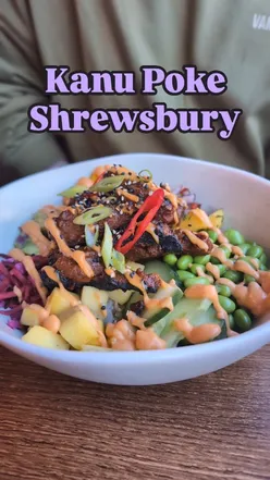 If you're in Shrewsbury you need to visit @kanupoke.uk 😍 we accidentally came across this place, not realising it's fully vegan! Absolutely spoilt for choice with the menu.

We got the adobo poke bowl and the cow one too, with a side of carrot kimchi. I'm not a kimchi fan but I enjoyed this one. The faux meat had such a great texture but they also have tofu if it's not your thing. So much flavour in both bowls.

They have so many dessert options too which made it so hard to choose. We got the tahini mocha brownie with ube and sesame ice cream. Black sesame is one of my favourite flavours so I loved seeing this on the menu, and the caramel sauce was a wonderful addition. Highly recommend!

#veganuk #veganshrewsbury #veganpoke #whatveganseat #veganuary