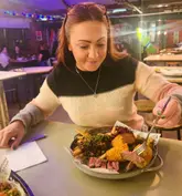 Delicious Dan's Big Beef Plate at Butcher and Catch, showcasing slow-cooked beef cheek and steak in Sheffield.
