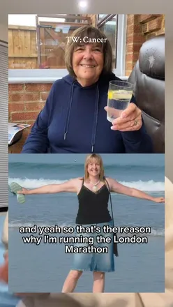 Runner sharing their marathon journey, highlighting progress and fundraising for the London Marathon.