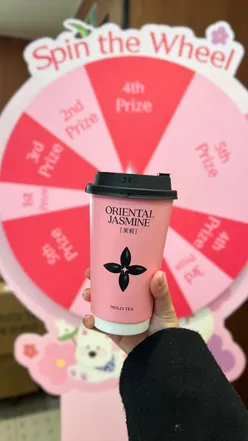 Students enjoying discounts and offers at Molly Tea in January. Spin the wheel for prizes with their back-to-uni promo!