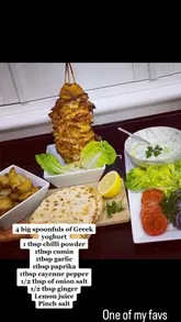 'Delicious homemade chicken kebabs during lockdown: a nostalgic favorite for comfort food lovers #recipe #onthisday'