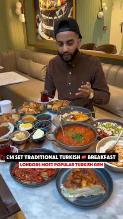 FAMOUS TURKISH 🇹🇷 SPOT NOW DOING TRADITIONAL BREAKFAST
.
@antepliler.london Located in Harringay (North London). I’m sure many seen my recent post here at their Yaprak doner shop. Im pretty sure most people know these guys. They have 4 shops all next to each other. This one is OPPOSITE THE RESTAURANT, at the (KUNEFE & PATISSERIE). These guys are well known and viral for their kunefe and now doing all sorts of desserts and patisserie and most importantly newly introduced £14 set authentic traditional Turkish breakfast feast and also freshly made traditional filled Boreks which you hardly see in London 
.
The breakfast comes with all the dips, alongside eggs sucuk, breads and few other side dishes. For me it’s all about honey and cream combo. Whenever I see this two combo I just go all in for that. Fav thing ever. The boreks were absolutely sensational and super fresh tasting. The had the perfect light crisp and so light and airy in texture and also filled generously. The minced meat was my fav one
.
The kunefe I’m sure many know are probably some of the best kunefe in London. They also doing the viral French patisserie trampeloeil, the pistachio and Lemon one was my fav. And also all sorts of amazing delicious baklavas and much more. Everything in one spot 😍