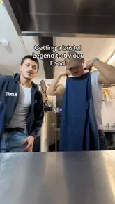 A behind-the-scenes video featuring the owners of a food venue hosting a local influencer to taste and review their dishes, including arancini, pasta, and tiramisu. The video focuses on the kitchen preparation and the direct feedback from the guest.