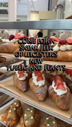 Public and Plants' cozy interior with fresh coffees, brunch options, and matcha drinks in Leicester city centre.