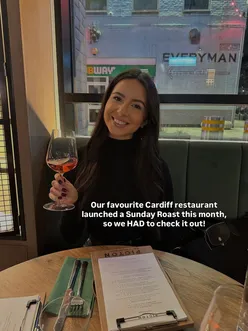 Sunday roast at Picton & Co in Cardiff Bay, featuring delicious roasties and a cozy dining atmosphere.