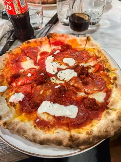 Birthday dinner at Piccolo Ristorante, Virginia Water: starters, Diavola pizza, and authentic Italian flavors.