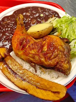 Delicious Colombian soup and main dish at Las Delicias de Juancho in North London, perfect for warming up in winter.