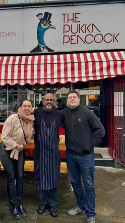 Vibrant dishes at The Pukka Peacock in Bristol, showcasing Indian-inspired cuisine in a cozy setting.