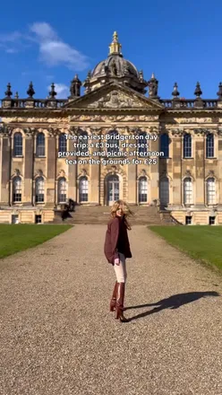 Excited guests in costumes at Castle Howard, waiting for an upcoming Bridgerton-themed event. Full video coming soon!