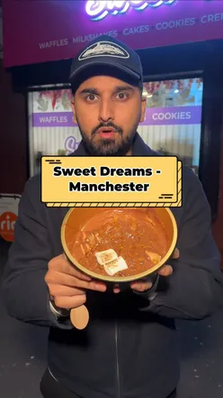Indulgent s'mores molten cookies at Sweet Dreams in Whalley Range, Manchester, showcasing Qatar-inspired flavors.