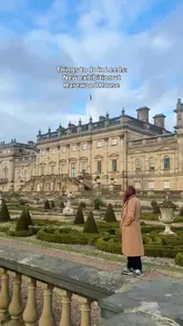 A calm, aesthetic vlog-style reel showcasing an art exhibition and the grounds of Harewood House in Leeds. The video features the creator walking through the historic house, viewing paintings, and exploring the gardens, using text overlays to provide context and a 'things to do' recommendation.