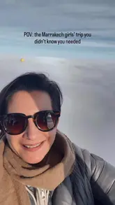 A fast-paced travel montage documenting a 72-hour girls' trip to Marrakech, Morocco. The video highlights various luxury experiences, including a hot air balloon ride, visits to high-end restaurants like Comptoir Darna and Nobu, and a coffee shop, showcasing the vibrant atmosphere and diverse food offerings.