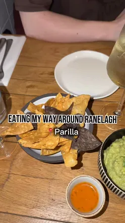 Enjoying a delicious meal at Parilla in Ranelagh during Episode 2 of 'Eating My Way Around Ranelagh'