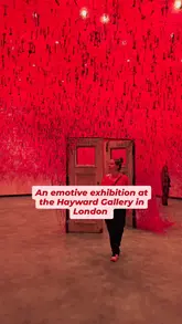 A walkthrough of the Chiharu Shiota and Yin Xiuzhen exhibition at the Hayward Gallery, featuring immersive art installations made of red thread, keys, and textiles.