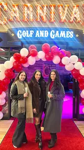 A promotional video showcasing the opening of Carnival Golf & Games at Merry Hill, featuring various activities including crazy golf, arcade games, electric darts, and escape rooms.