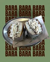 Vegan tofu and shiitake mushroom focaccia at BARA Cafe in Peckham, London, perfect for lunch on office days.
