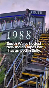 A review of 'Truth' in Sully, South Wales, highlighting its Indian tapas concept, unique dishes like paratha burgers and Bombay tacos, and the scenic waterside views. The creator provides a personal endorsement of the food and atmosphere.