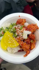 A montage video showcasing various food vendors at the 'Kung Fu'd' event at Wylam Brewery, featuring a range of Asian-inspired dishes including pad thai, banh mi, bao buns, and burgers.