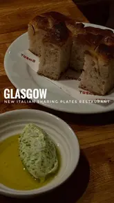 A short, aesthetic montage showcasing the interior, cocktails, and various sharing plates at Tusco, a newly opened Italian restaurant in Glasgow's Westend.