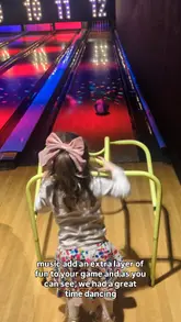 A vlog-style tour of Discobowl Cardiff, highlighting the bowling lanes, arcade games, laser quest, and the food and drink options available at the venue.