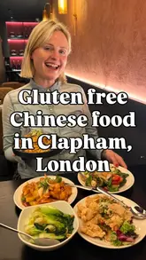 A video review of Lotus Lounge in Clapham, London, focusing on their gluten-free Chinese food options. The creator highlights the owner's understanding of dietary requirements and showcases several dishes, including salt and pepper squid and sweet and sour chicken.