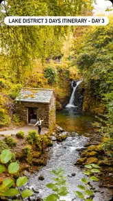 A travel itinerary video for a car-free trip to the Lake District, featuring scenic walks to Rydal Hall and Cave, followed by a visit to Grasmere for shopping, lunch, and local gingerbread.
