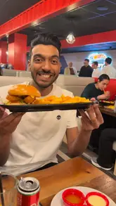Delicious Dynamite Prawn Burger at Jimmy's Killer Prawns in Manchester, a must-try for seafood lovers!