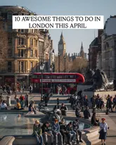 London spring attractions: cherry blossoms, historic palaces like Hampton Court, St Paul's, and Notting Hill.