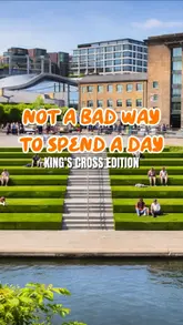 A day-in-the-life vlog following a creator through King's Cross, London, visiting a Korean street food kiosk, attending a food writing masterclass, and trying an Asian-inspired soft serve.