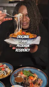 A vibrant review of Jumbi in Peckham, featuring a variety of Caribbean dishes from the Original Flava menu. The creator provides an enthusiastic commentary while showcasing the food, drinks, and the venue's atmosphere.